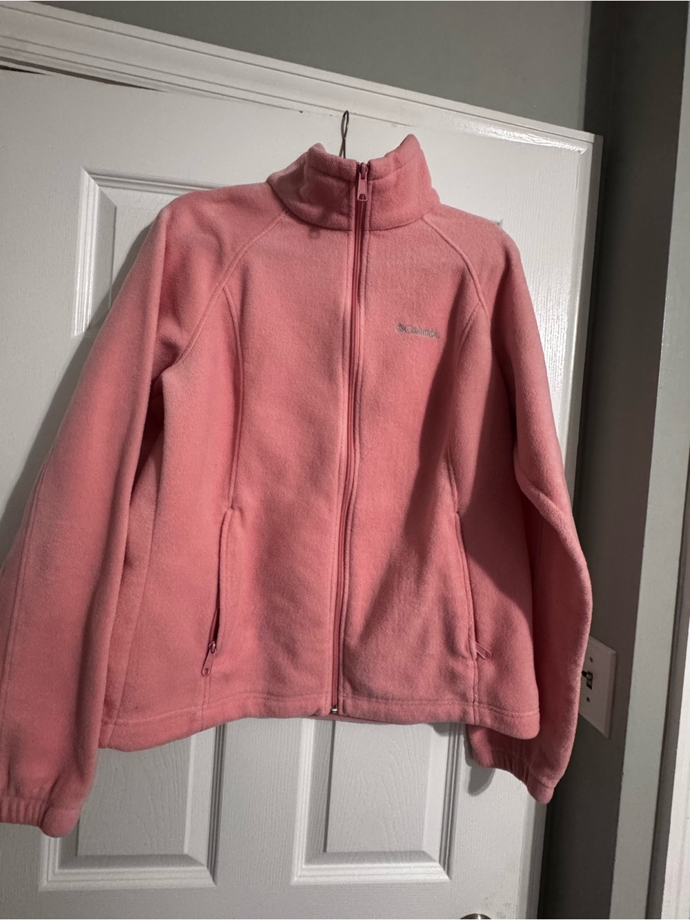 Columbia Pink Full-Zip Girls' Fleece Jacket